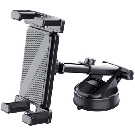 Support de téléphone de voiture avec ventouse, compatible avec les téléphones et tablettes à écran pliable iPad 7 (12,9 pouces), noir. (1/5)
