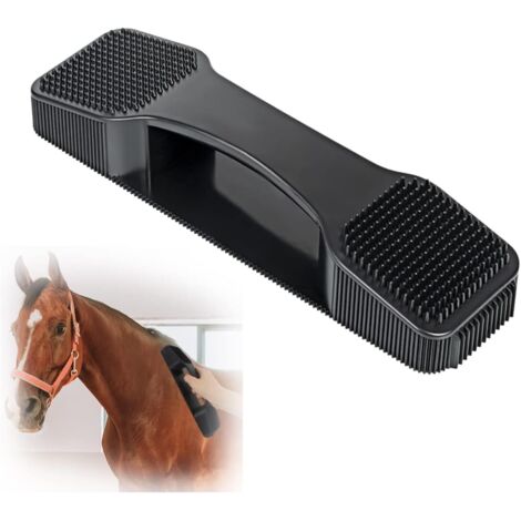 Brosse pour chevaux 6 en 1, brosse de toilettage, brosse de massage, brosse d'épilation, brosse de massage esthétique (1/3)