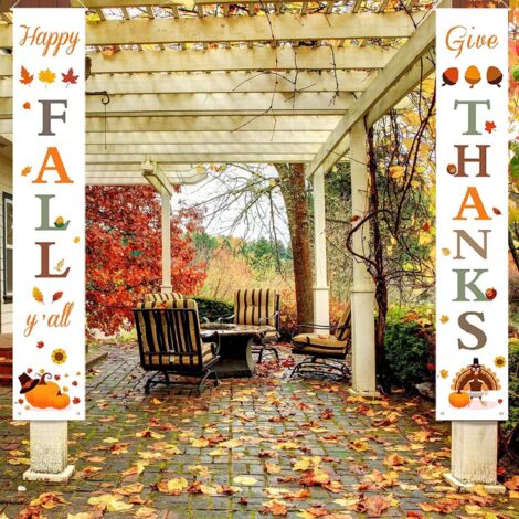 Décorations d'automne pour la maison : bannières de porche, décorations de Thanksgiving pour la maison (1/5)