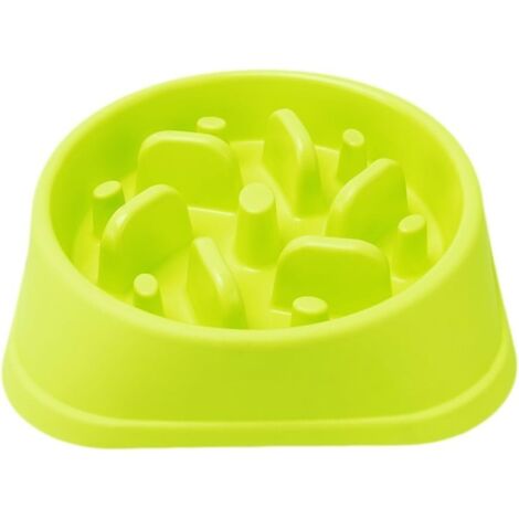 Gamelle anti-glouton pour chien, gamelle puzzle antidérapante - Assiette anti-ingestion pour animaux à nourrir lentement - Gamelle interactive anti-gonflement pour chiens (verte) (1/3)