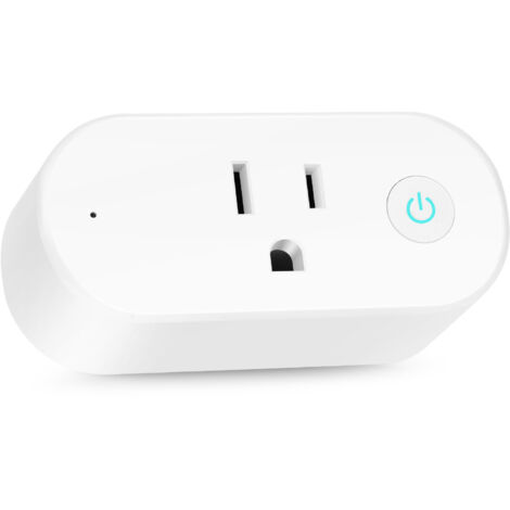 Prise connectée Wi-Fi conforme aux normes américaines, compatible avec télécommande, minuterie, commande vocale et prise connectée avec affichage de graffitis (statistiques de consommation). (1/4)