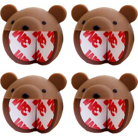 Ensemble de 4 protections d'angle et de bord pour bureau bébé, sans parfum, épaisses et fixes, marron pour la sécurité des enfants (1/5)