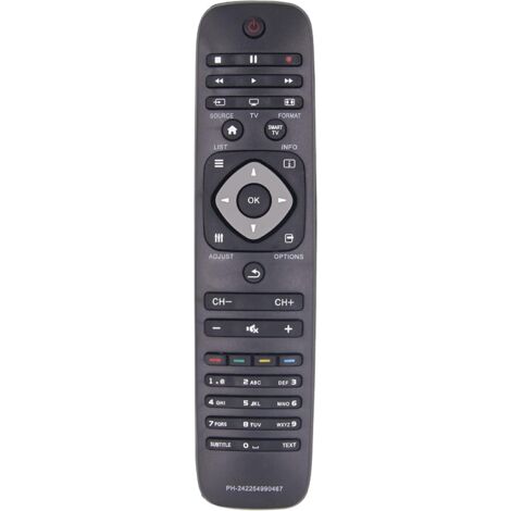 Télécommande de remplacement Philips, télécommande universelle pour téléviseur intelligent Philips, compatible avec les références Philips 242254990467, YKF308-001 et 996590000449. (1/5)
