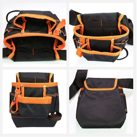 Ceinture porte-outils de jardin compatible avec ciseaux, clé, marteau, tournevis et la plupart des outils à main (orange) (1/5)