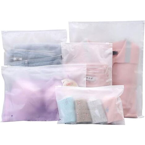 25 sacs de rangement de voyage transparents et refermables (1/5)