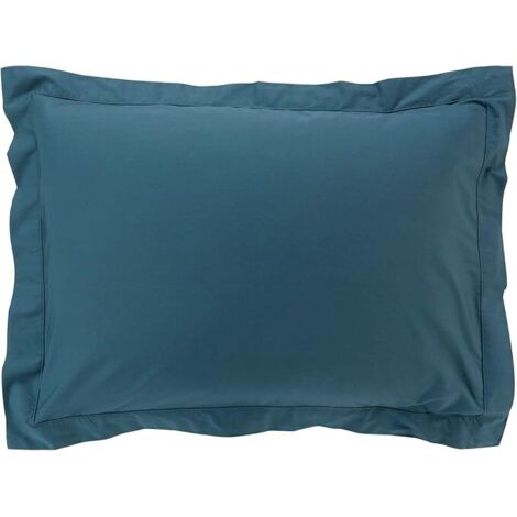 Housse de coussin en tissu technique pour canapé et salon, style moderne, légère et luxueuse, sans rembourrage, confortable et sobre, bleu brume, 45 x 65 cm (housse uniquement). (1/4)