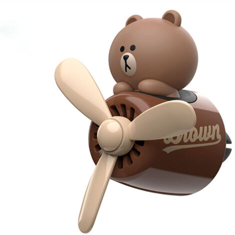 désodorisant pour voiture en forme d'ours brun, avec clip de parfum et diffuseur d'air pour ventilateur. Accessoire de décoration pour voiture et autres accessoires d'aromathérapie - Vert (1/4)