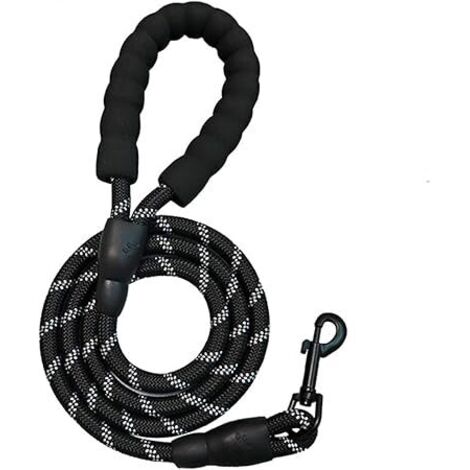 Corde de traction pour chien, réfléchissante, épaisse et douce pour les mains, idéale pour promener un grand chien. Corde ronde de 1,5 mètre. Accessoires pour animaux. (1/5)