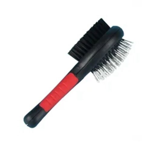 1 peigne double face pour chien, brosse de massage et de bain, outil de toilettage multifonctionnel (1/3)