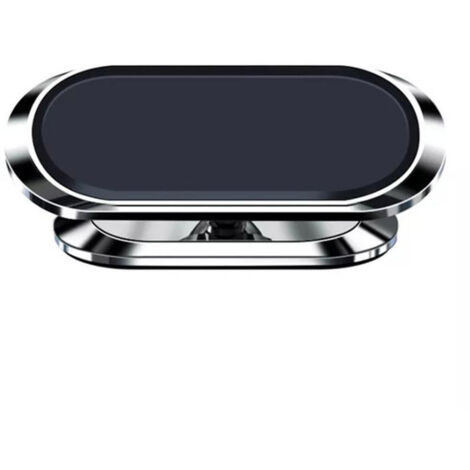Support de téléphone de voiture rotatif à 360° pour smartphone, support magnétique universel pour tableau de bord, argent et noir, 1 pièce (1/5)