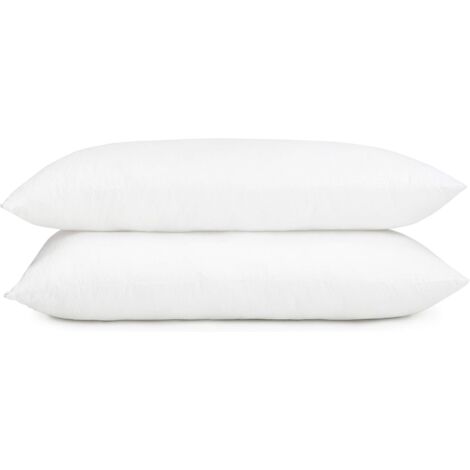 Ensemble de 2 oreillers en microfibre lavables et doux, avec rembourrage supplémentaire (blanc, 4570cm) (1/3)