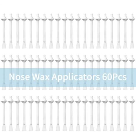 60 bâtonnets de cire pour le nez, applicateurs inclus, pour une épilation du nez sans douleur. Kit d'accessoires à base de cire d'abeille. Formule sans danger.