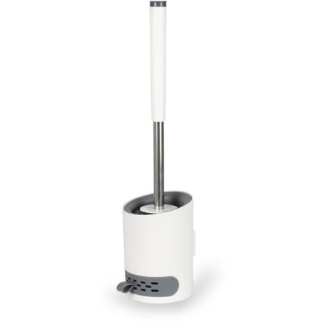 Brosse de toilette sans angle mort, manche long, brosse souple, kit de nettoyage de salle de bain double usage sur pied (1/5)