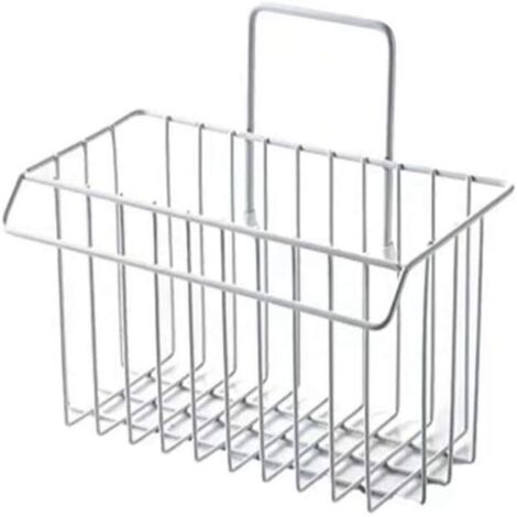 égouttoir de rangement en fer forgé pour éponge et torchon (blanc) (1/5)