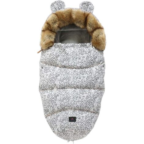 Gigoteuse d'hiver universelle pour bébé, couvre-pieds, couverture d'emmaillotage pour poussette et siège auto, imprimé léopard (1/4)