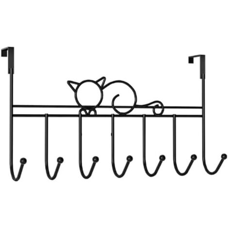 Patère murale, crochet porte-manteau, porte-manteau mural pour la maison, porte-manteau moderne en fer, décoration de porte noire (1/3)