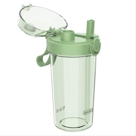 Gobelet à paille pour adulte, gobelet en plastique, frais et mignon, simple, Sen creative ins, gobelet d'eau portable vert (1/3)