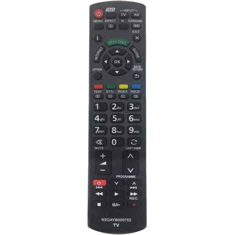 Télécommande de remplacement pour téléviseur Panasonic n2qayb000752 et téléviseur Panasonic Viera (1/5)