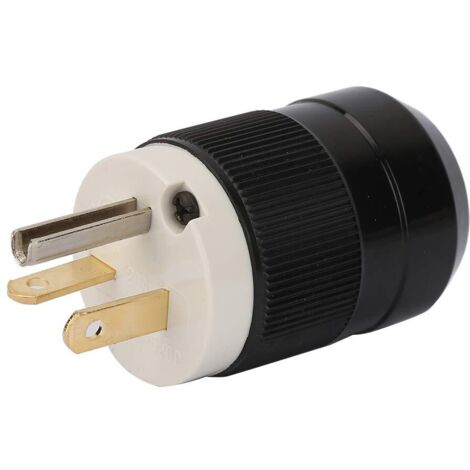 Prise américaine 125 V à 3 pôles, prise de sécurité à 3 pôles, prise mâle étanche à 3 trous, adaptateur secteur industriel de haute qualité, connecteur de remplacement verrouillable à 3 fils (15 A 125 (1/5)
