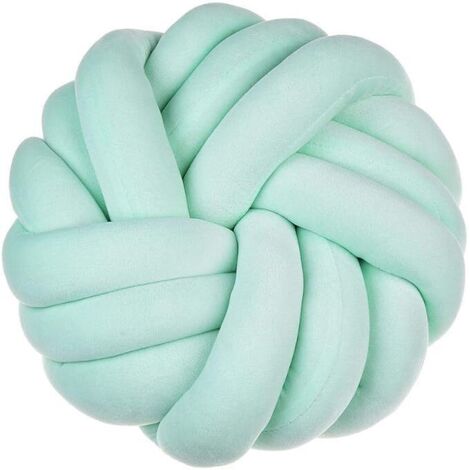 Coussin décoratif à nœuds, coussin rond à nœuds, coussin décoratif pour canapé et chambre d'enfant, 35 cm (13,8 po) (1/3)