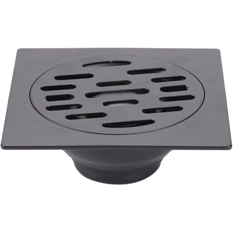 Bonde de douche déodorante, bonde de sol en acier inoxydable, bonde de lavabo, bonde de machine à laver, bonde de salle de bain, bonde de douche, bonde de cuisine, bonde de sol ordinaire noire (1/4)