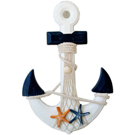 Statues et autres décorations, décorations murales en bois, décorations intérieures créatives, décorations murales pour chambre d'enfant, fixations murales, 33 x 22,5 x 1,5 cm, 1 pièce, bleu et blanc (1/5)
