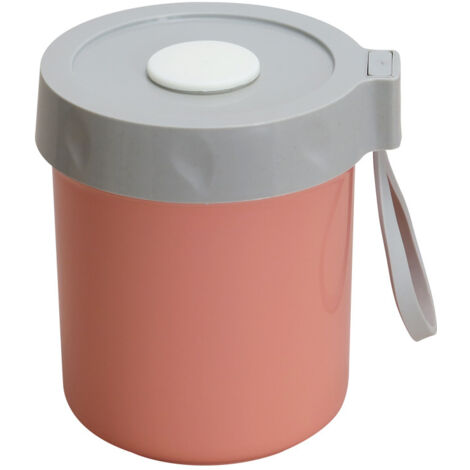 Boîte à yaourt avec couvercle, gobelet à soupe en plastique, tasse à petit-déjeuner portable, idéale pour les dortoirs, les kitchenettes et les bureaux (lavable). (1/5)