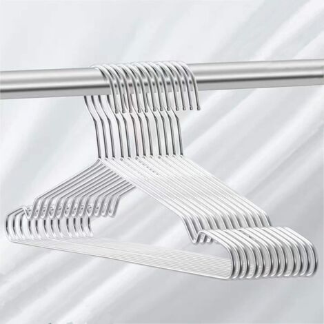 Cintre en acier inoxydable avec fente antidérapante, cintre métallique mince et peu encombrant de 42 cm (16,5 pouces). (1/5)