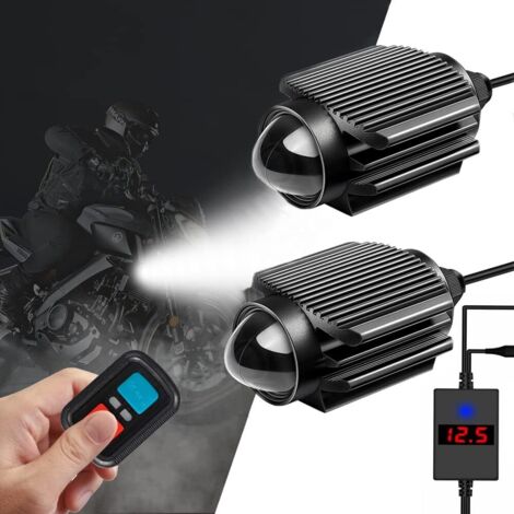 Nouveau lancement de LED petit canon en acier lumière de tir externe lumière de voiture électrique LED bicolore externe petit canon en acier canon laser (1/3)
