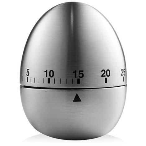 Minuteur à œufs de 60 minutes, ustensile de cuisine et de pâtisserie, cuiseur à œufs en acier inoxydable (1/5)