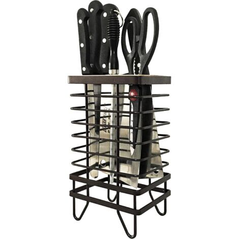 Égouttoir à couteaux multifonction, support à couteaux égouttoir, accessoires de cuisine, étagère de finition, étagère de table en bois