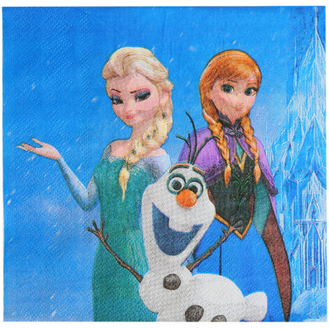 10 mouchoirs en papier, motif princesse d'hiver, décorations pour fête d'anniversaire (1/5)