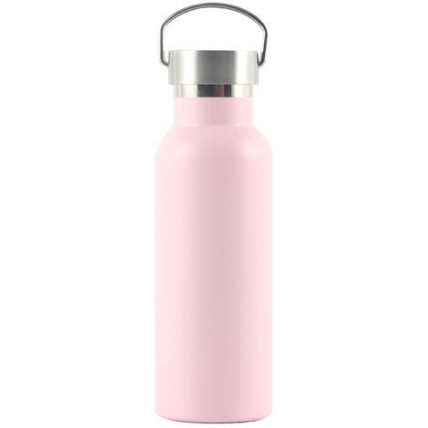 Gourde 500 ml (17 oz) rose en acier inoxydable, gobelet de sport à large ouverture pour enfants, gobelet d'apprentissage (1/4)