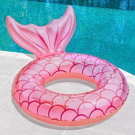 bouée, bouée gonflable, bouée sirène gonflable, bouée adulte, fête à la piscine, plaisir d'été (1/4)