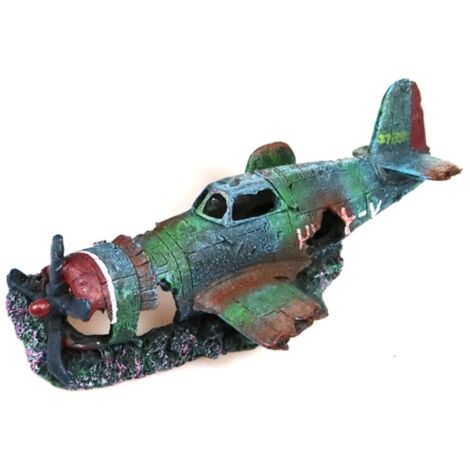 Décoration fantaisie pour aquarium, en résine verte, 24 x 10 x 8 cm, 1 pièce (1/5)