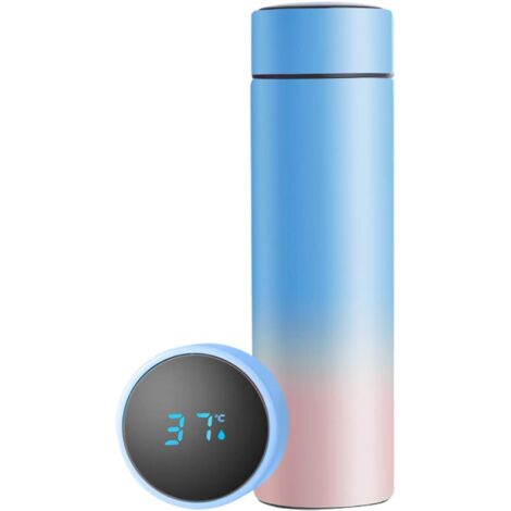 Gobelet isotherme scolaire pour enfants en acier inoxydable 304 avec affichage intelligent de la température (bleu dégradé) (1/5)