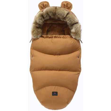 Gigoteuse d'hiver universelle pour bébé, couvre-pieds, couverture d'emmaillotage pour poussette et siège auto (marron)