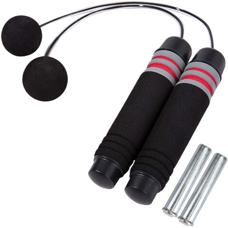 Corde à sauter sans fil réglable, anti-nœuds, haute résistance à l'usure, en PVC de haute qualité, idéale pour le lancer de balles et le fitness. Corde à sauter sans fil supportant les poids et sans e (1/4)