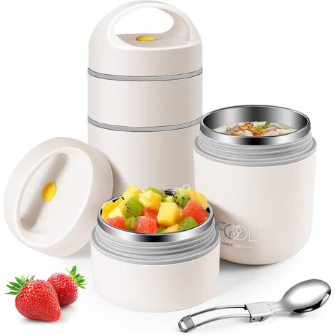 Gobelet isotherme pour céréales à emporter 680 ml, récipient chauffant, boîte à lunch (1/4)