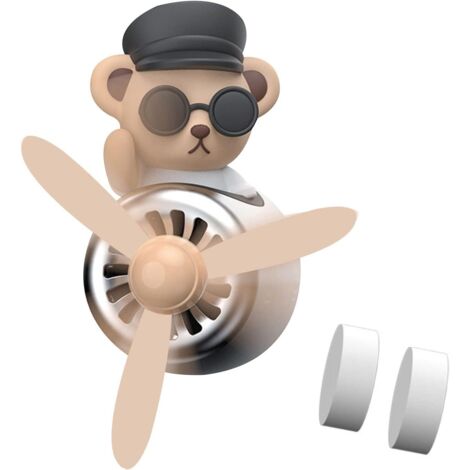 diffuseur d'arômes pour voiture avec ventilateur, clip de parfum et clip d'échappement (marron) (1/5)