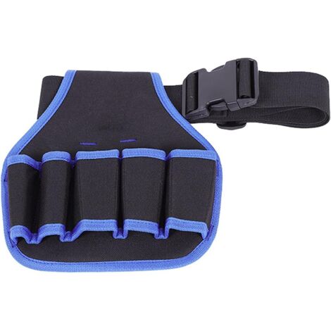 Ceinture porte-outils de jardinage multifonctionnelle pour électricien, sac de rangement en toile Oxford bleu (1/5)