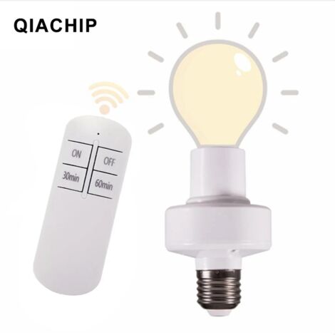 Douille E27 433 MHz avec télécommande sans fil, autonomie de 60 min et 30 min, 110 V / 220 V (1/4)