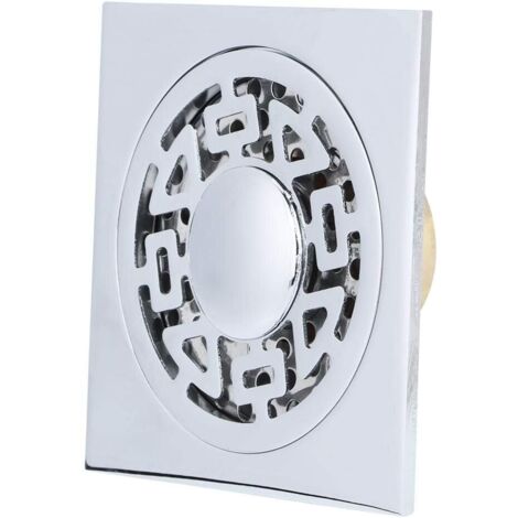 Bonde de sol en acier inoxydable pour salle de bain et cuisine, filtre à shampoing, tuyau de douche carré, grille amovible, bonde de sol double fonction renforcée (1/4)
