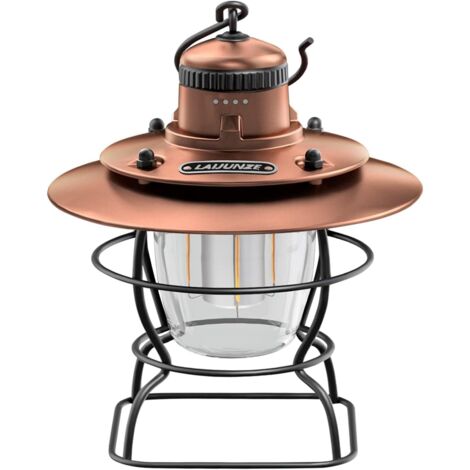 Lampe LED rechargeable d'extérieur, lampe de camping rétro, lampe de jardin extérieure pour panne de courant / camping / décoration [Classe énergétique A++]