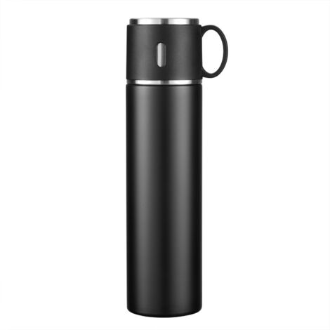 Bouteille isotherme intelligente en acier inoxydable de 580 ml, étanche, pour eau chaude (noire) (1/4)