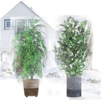 Housse de protection hivernale PE épaisse 10/100mm 140x200cm, couverture antigel pour arbres et grands arbustes d'extérieur