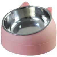 Bol pour chat bol de nourriture bol pour chat en acier inoxydable inclinable bol pour chiot bol pour animaux de compagnie chat chien bol amovible bol pour chat bol pour animaux de compagnie 2 pièces r