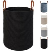Panier à linge, panier à linge sale, panier à linge sale, panier ménager, rangement pour magazines, panier à linge sale, panier de rangement pliant, panier de rangement ménager portable, un gris foncé