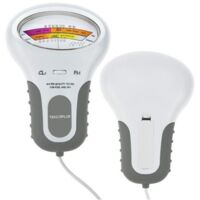 Analyseur d'eau, testeur numérique de chlore et pH Cl2 pour piscine, analyseur d'eau SPA avec sonde pour piscine ou spa domestique, 1 piles alcalines AA, blanc gris, 1 pc