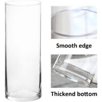 Vase, vase en verre, grand vase en verre vase moderne en verre vase transparent vase en verre vase à fleurs vase cylindrique grand vase cylindrique en verre 1530cm, une pièce